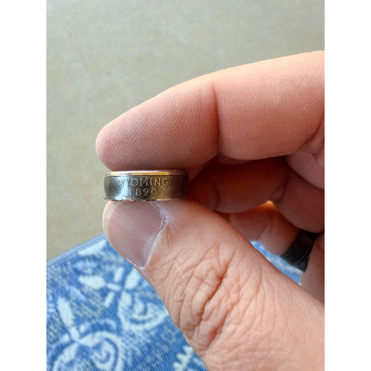 Wyoming Quarter Coin Ring