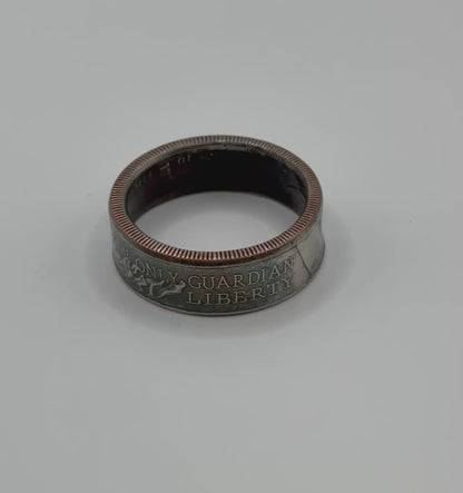 1776-2026 Half Dollar Coin Ring - Enduring Liberty - Semiquincentennial