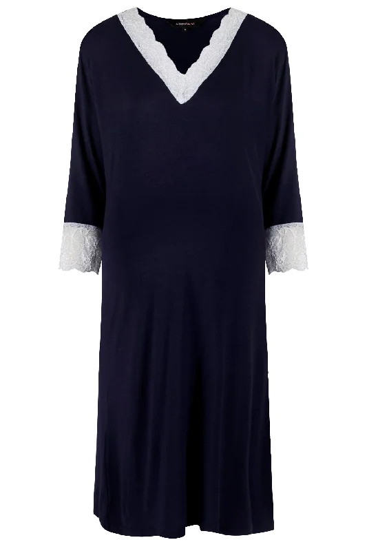 Allure Maternity Nightshirt - Navy