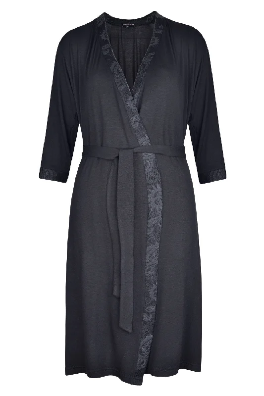 Indulgence Dressing Gown - Jet