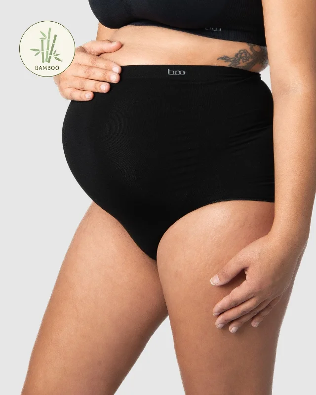 MY NECESSITY SEAMLESS BLACK PREGNANCY FULL BRIEF