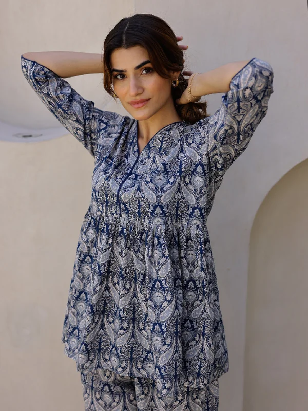 Indigo Printed Loungewear Set