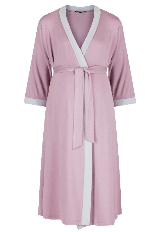 Vogue Dressing Gown - Dusky Pink