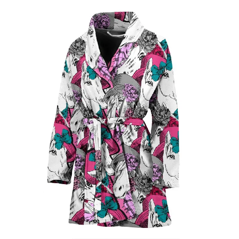 Horse Pattern Print Women Long Robe