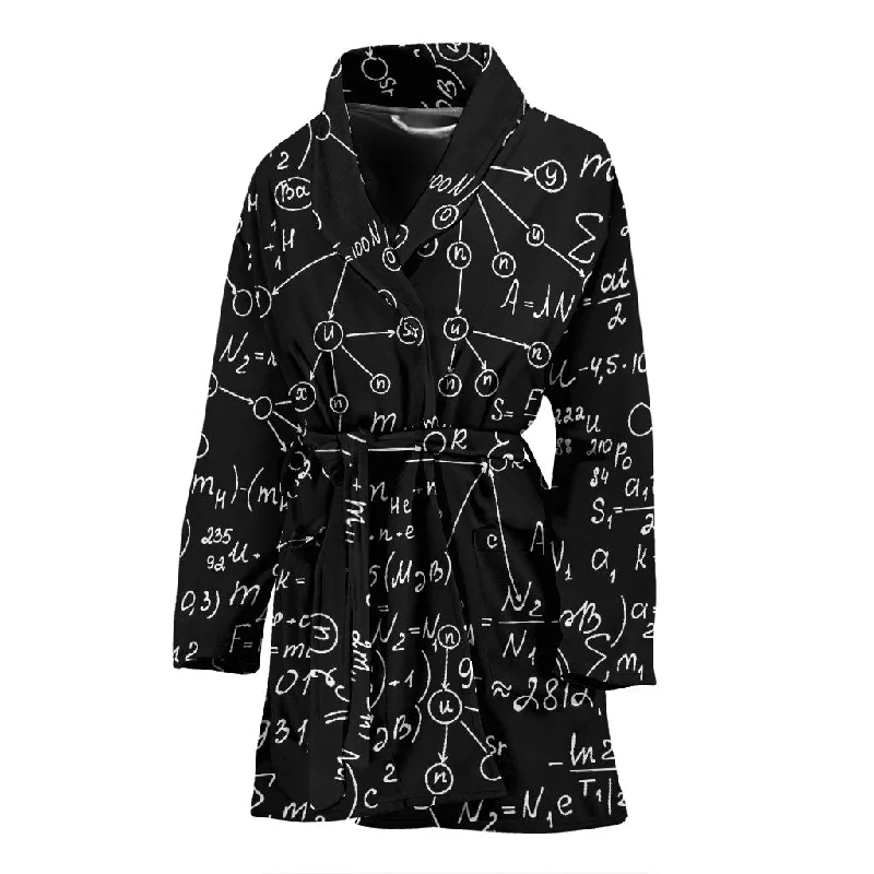 Pattern Print Math Women Long Robe