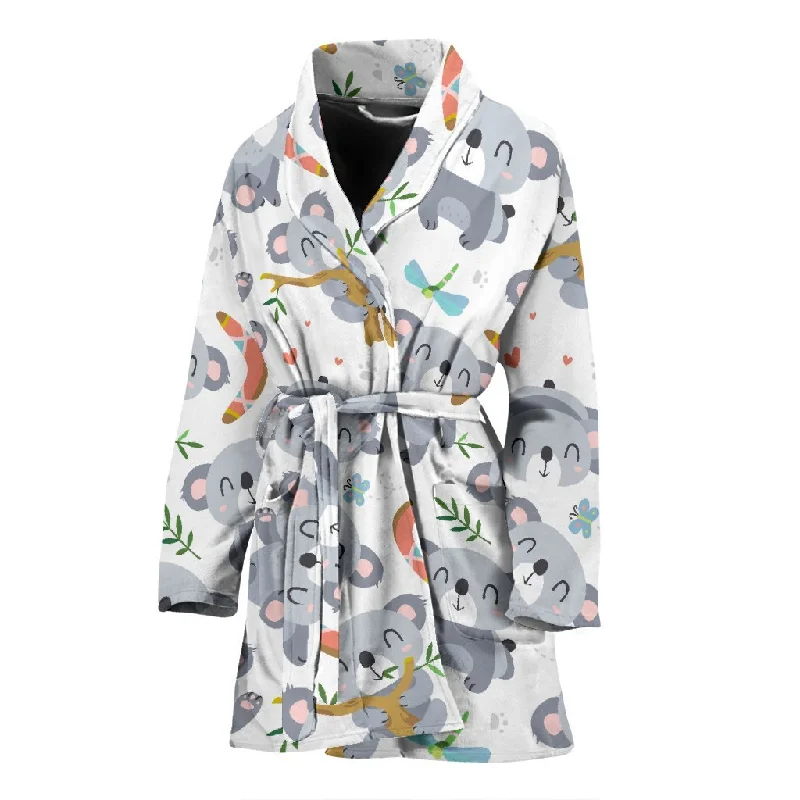 Print Pattern Koala Women Long Robe