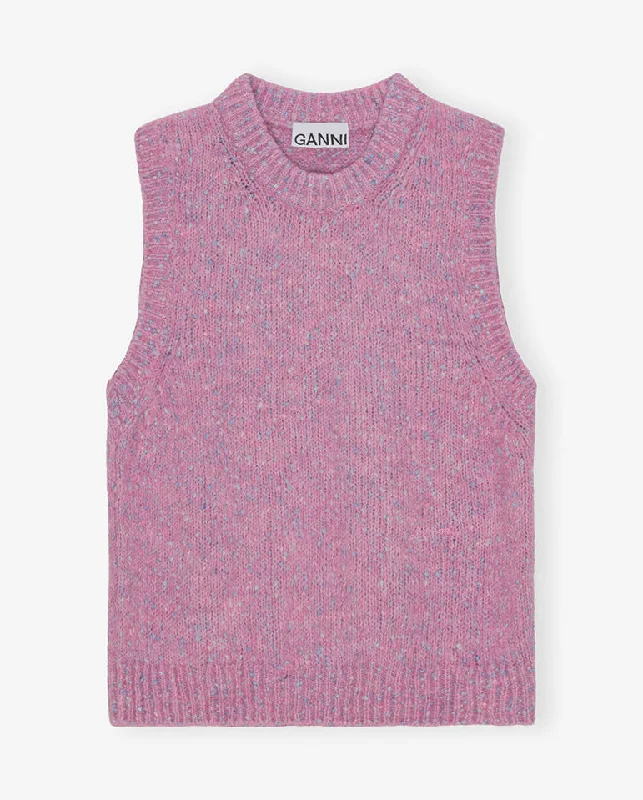 Alpaca Mix Vest Rose Violet