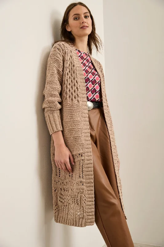 Long Textured Cardigan