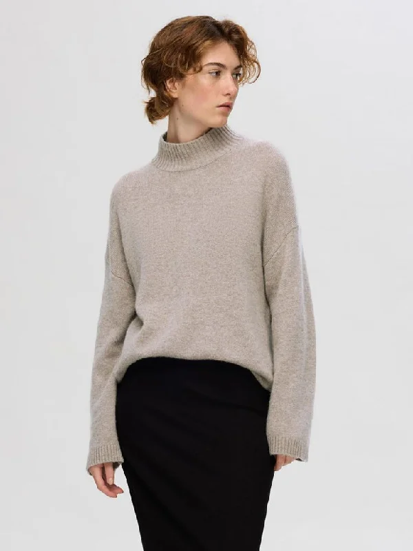 Selected Femme Cille Cashmere knit in Irish Cream