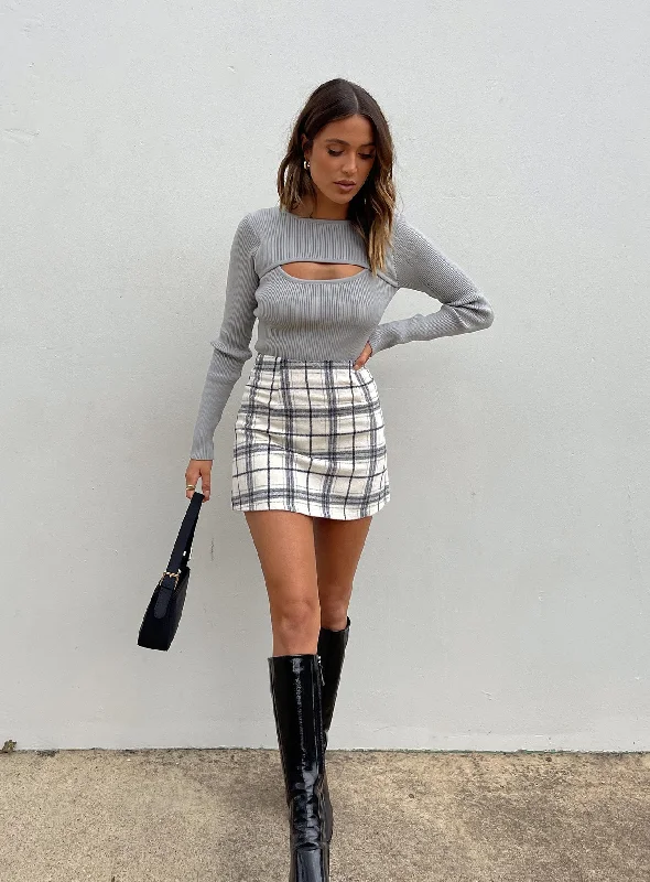 Gracia Mini Skirt Check