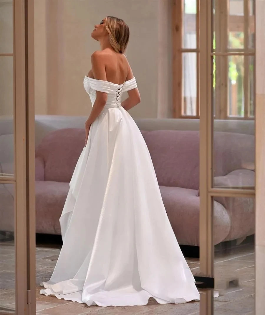 Wedding Dresses Side Slit Mermaid Prom Dresses Woman's Formal Bride