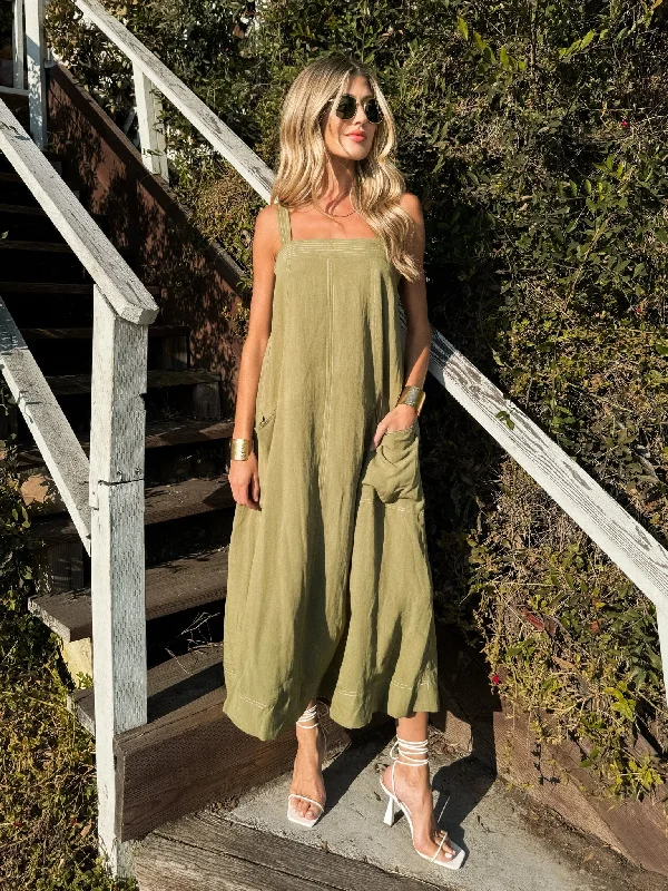 Olive Grove Maxi Dress