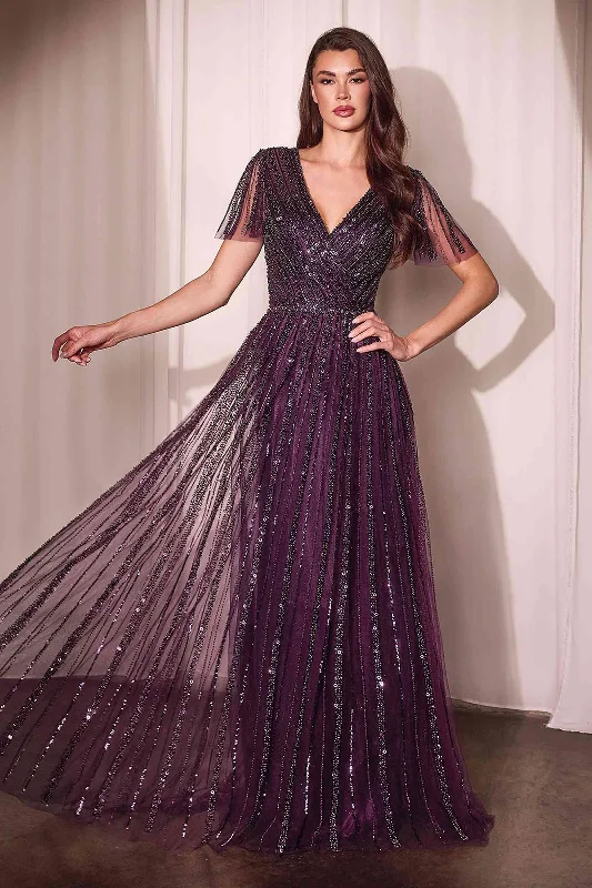 Ladivine CD0241 Dress Sequin Embellished A-Line Gown