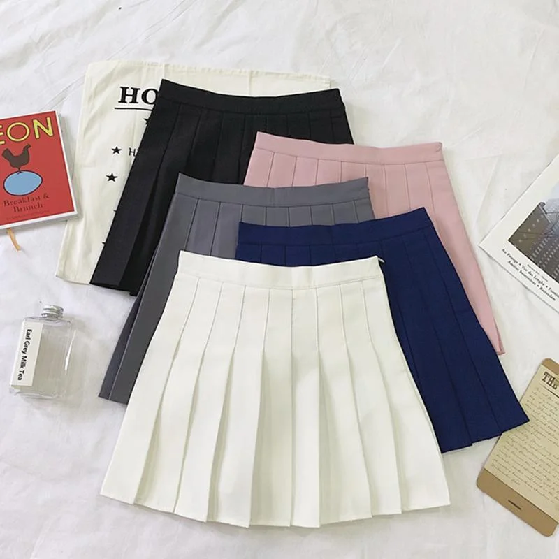 Harajuku High-Waist Pleat Skirt