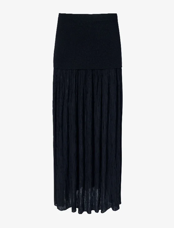 Paige Skirt in Pleated Crepe Chiffon