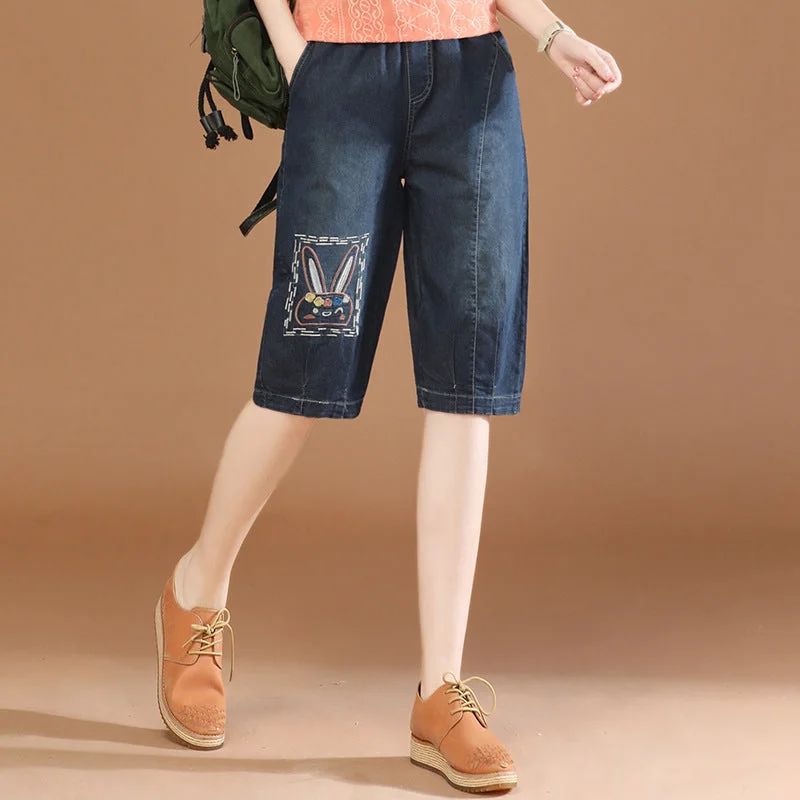 NiDELL: Women’s Vintage Short Jean Pants For Summer