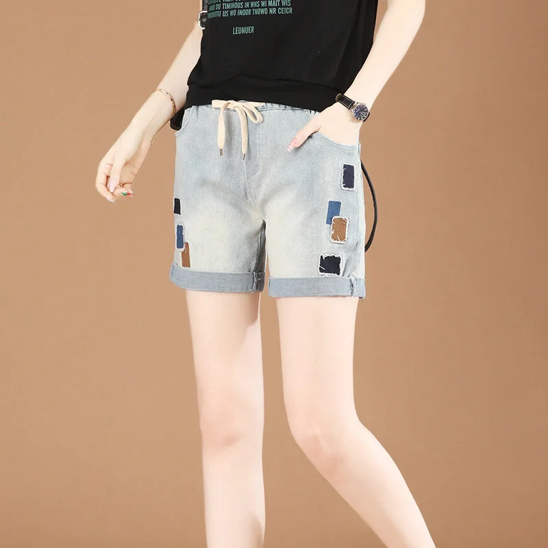 NiDELL: Women’s Vintage Short Jean Pants For Summer