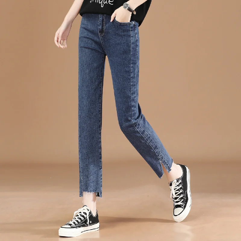 NiDELL: Glamorous Autumn Cotton Jean Long Pants For Women