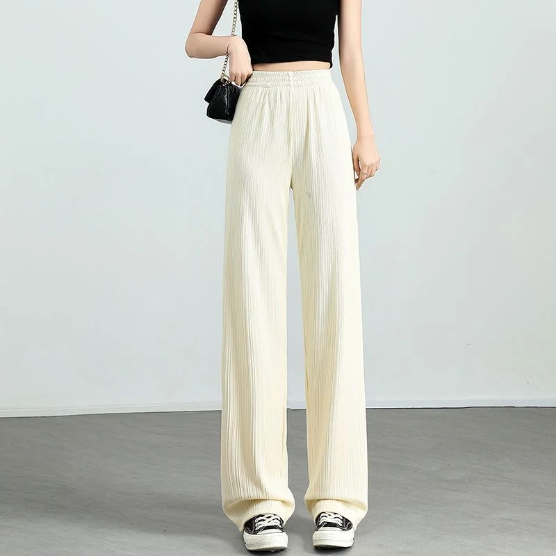 NiDELL: Women’s Elegant High Waist Long Pants for Summer