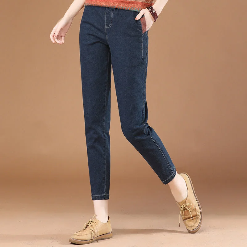 NiDELL: Women’s Elegant Elastic Waist Long Pants for Spring