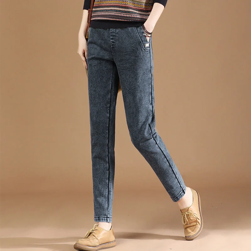 NiDELL: Women’s Vintage Loose Jeans Long Pants For Autumn