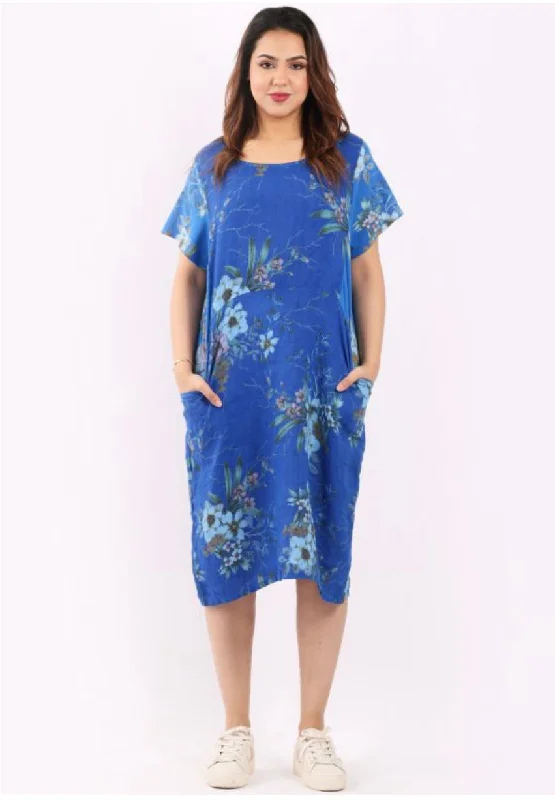 Anne + Kate Italian Bologna Linen Floral Dress