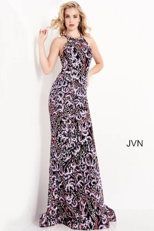 Jovani 05748 Embellished Open Back Prom Dress