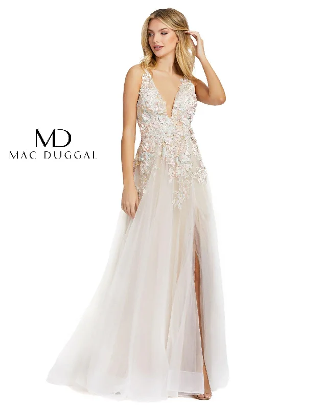 Mac Duggal 12312 Long Formal Floral Prom Dress