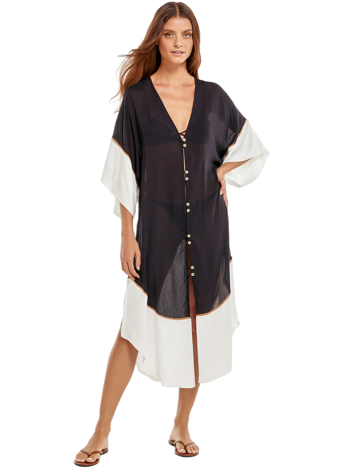 Solid Venus Kaftan Black