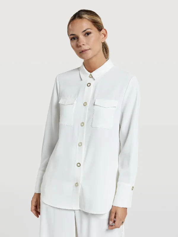 Overshirt in crepe