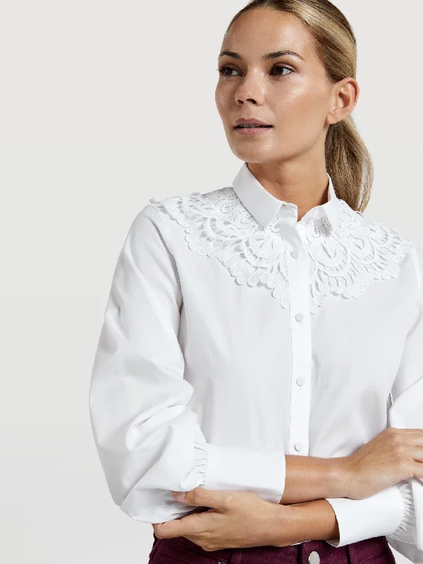 Shirt with lace detail