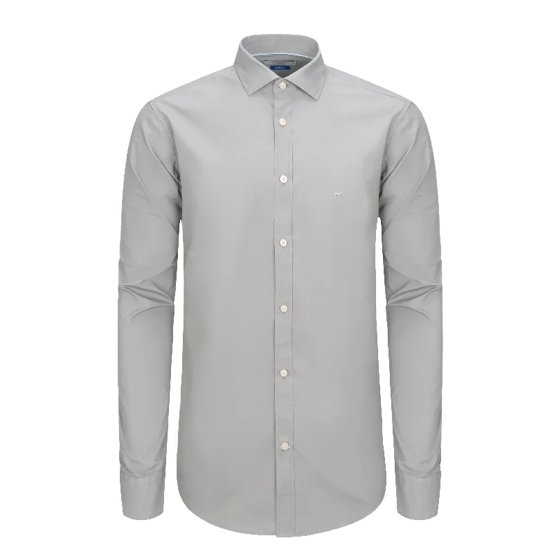 Slim fit sport poplin garment dye shirt