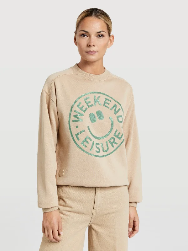 Sweatshirt with "weekend" print