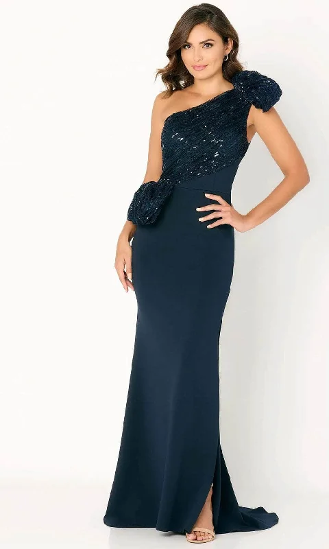 Cameron Blake CB784 - Bow Accent Sequin Evening Dress