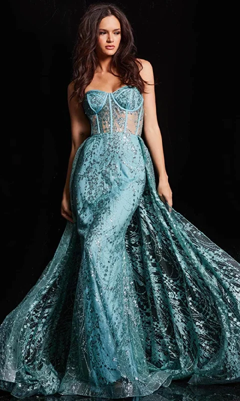 Jovani 36736 - Sweetheart Glitter Sequin Prom Gown