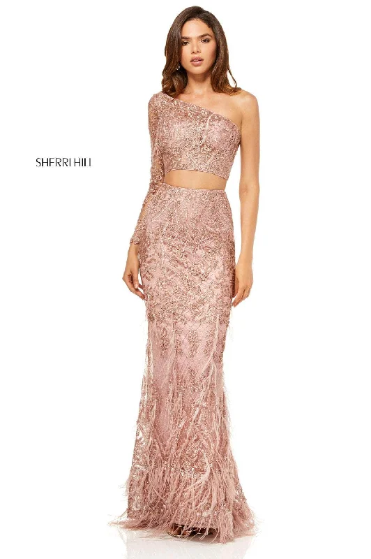 Sherri Hill 52555 - Sequin One Shoulder Evening Dress